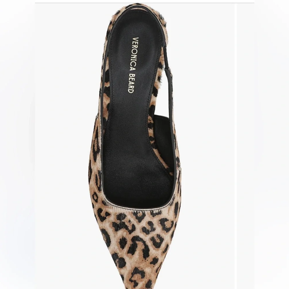 Veronica Beard Leopard Print Slingback Heels NWOT - Picture 3 of 9